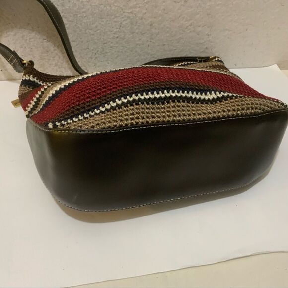 THE SAK Multi-Color Stripe Crochet Short Shoulder Handbag NWOT - Picture 7 of 11